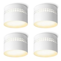 4X Suneva Aufbauleuchte Led 8W Weiß Indirekte Lichteffekte Warmweiß Deckenlampe