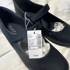 The Children's Place Girls Blue Mary Jane Dress Shoes Hook Loop Strap Sz 5