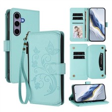 Butterfly Zipper Wallet Case Cover for Samsung Galaxy S26 Ultra S25FE S24 S23