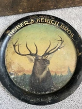 Rare Deiber & Kerich Bros. Advertising Tray Little Falls Minnesota MN 1908 Deer 