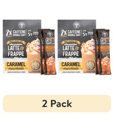  2 pack Frozen Bean Ultra-Premium Caramel Macchiato Latte Frappe Drink Mix 20Pk
