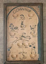 Vintage 1933 Clown-N-Up Tabletop Pinball Game Clown Up Northwestern Mailbox Co.