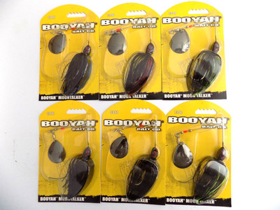 BOOYAH BLACK SINGLE SPINS 2/3/8 & 4/1/2 oz.  - 6 LURES - #363