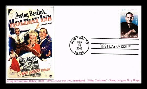 US COVER FIRST DAY OF ISSUE HOLIDAY INN IRVING BERLIN