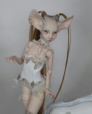 Nude 1/4 MSD Doll Sphynx Cat Fantasy Resin Ball Jointed Doll BJD+Face Make Up