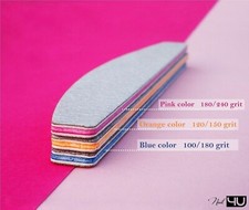Professional Nail Files Half Moon Set of 3 Files  120/150  100/180  180/240