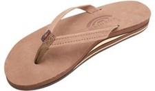 Women Rainbow Double Layer Premier Leather 1/2" Strap 302ALTSN Dark Brown New