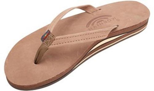 Women Rainbow Double Layer Premier Leather 1/2" Strap 302ALTSN Dark Brown New