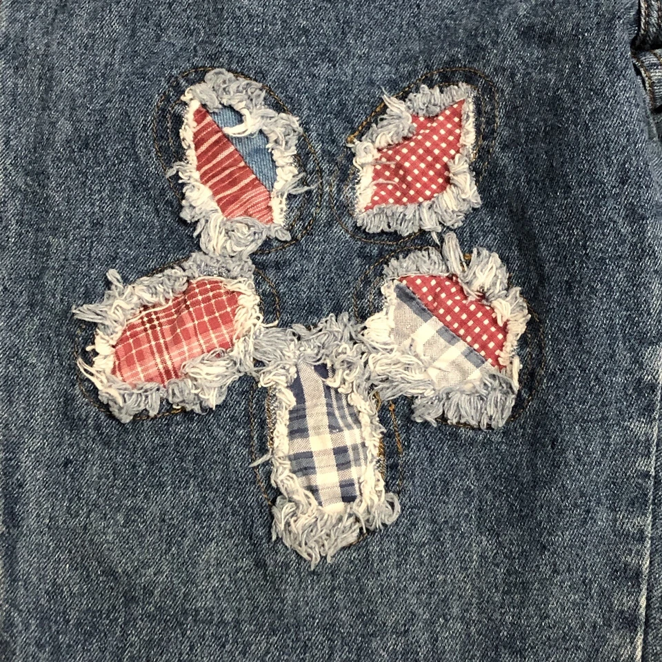 Jeans feminino Stefano International patchwork cintura alta tamanho 32 tappered - Imagem 4 de 4