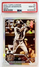 2023 Topps Chrome Gunnar Henderson RC Rookie Sepia Refractor SP PSA 10 💎