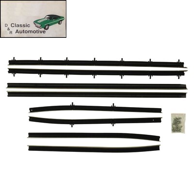 1968-1972 Chevy II/Nova Coupe  8pc Window Felts Sweeps Weatherstrip Seals