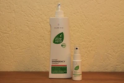 66,73€/L LR ALOE VIA Aloe Vera Schnelles Notfallspray 400 ml + kl. Pumpflasche