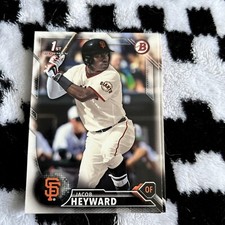 2016 Bowman Draft #BD-51 JACOB HEYWARD San Francisco Giants 1st Bowman Paper
