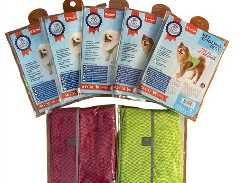 Dog Cooling Vest with Lightweight Breathable Mesh and Reflective Striping