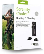 Phonak Serenity Choice Shooting + Hunting Reusable Earplugs Hearing Protection