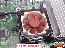 Original Microsoft OG Xbox 1.0 GPU Heat Sink Fan Adapter 40x10mm Fan PETG BLACK