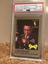 1991 AMA Grp General Colin Powell Desert Storm PSA 8 Case Insert Foil Card POP 1