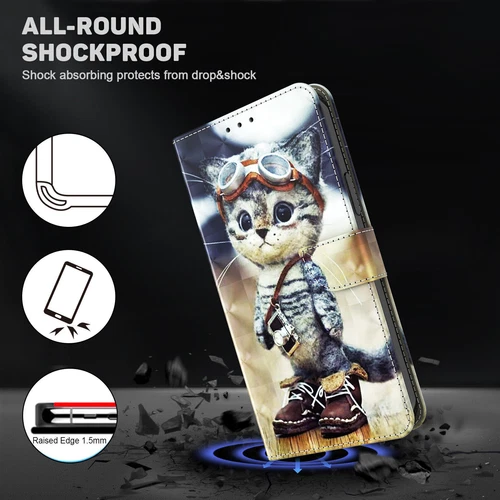 Wolf Dog Flower Cat Wallet Cover Case For Google Pixel 9 8 7 6 9A 8A 7A 6A 5 4A - Picture 7 of 28