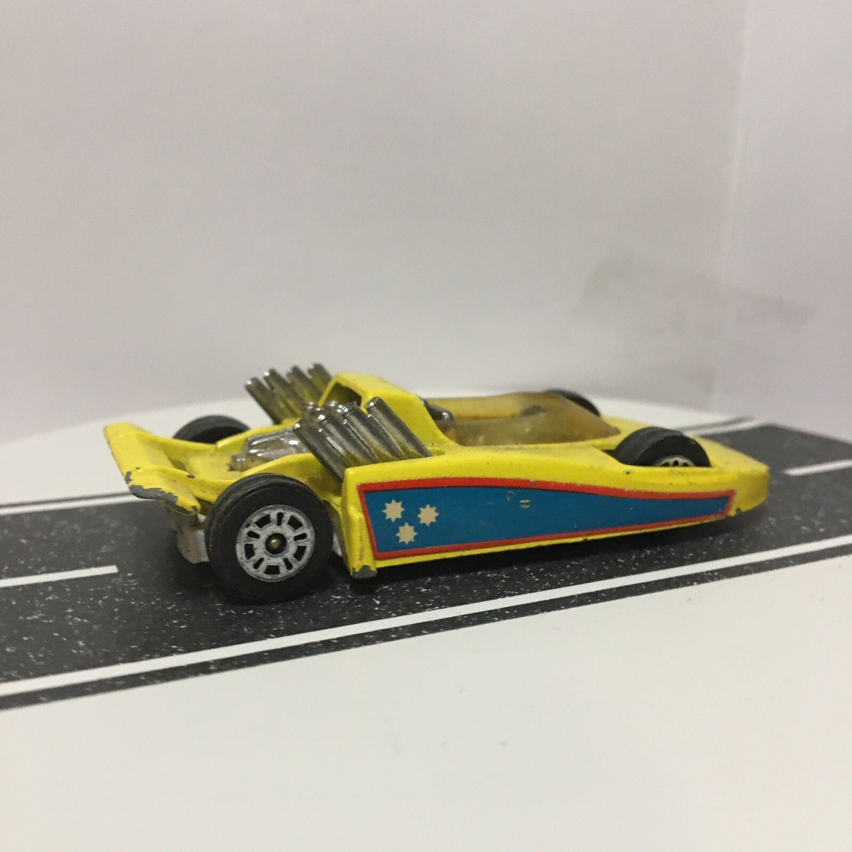 Corgi Juniors Hot Rodder Yellow Blue Diecast Metal Race Car Great