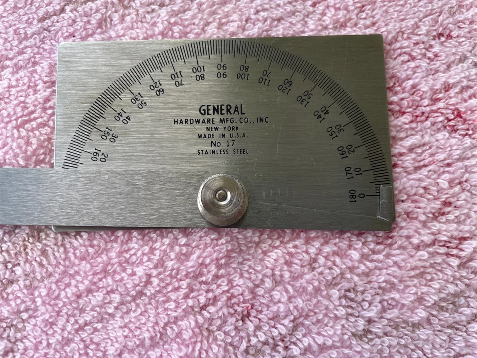 General Tools Stainless Steel Miter Angle Protractor no. 17 w/ Case Made in USA - Image 2 of 4
