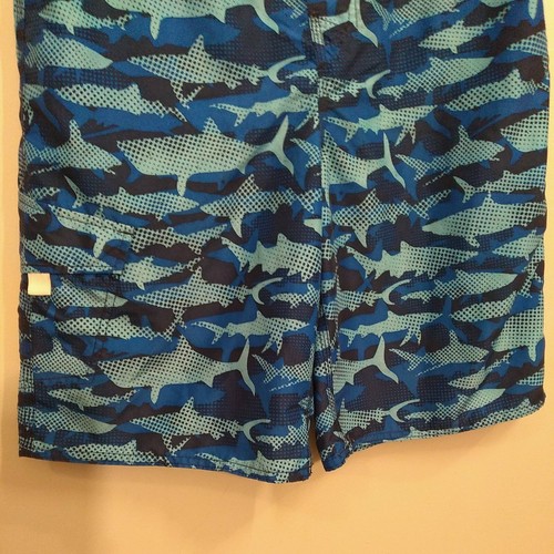 Joe Boxer - Blue Shark Pattern - Board Shorts Swimwear - Youth Size XL (18/20) - Picture 3 of 11
