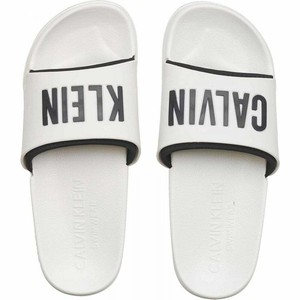 mens black calvin klein sliders