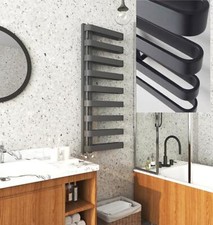 KARTELL TEXAS MATT ANTHRACITE OPEN ENDED HEATED TOWEL RAIL 1300MM X 500MM