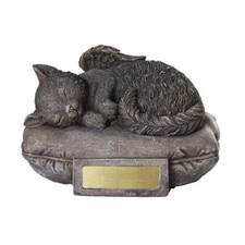 Cat Urn for Cremation Ashes Statue Pet Memorial Figurine