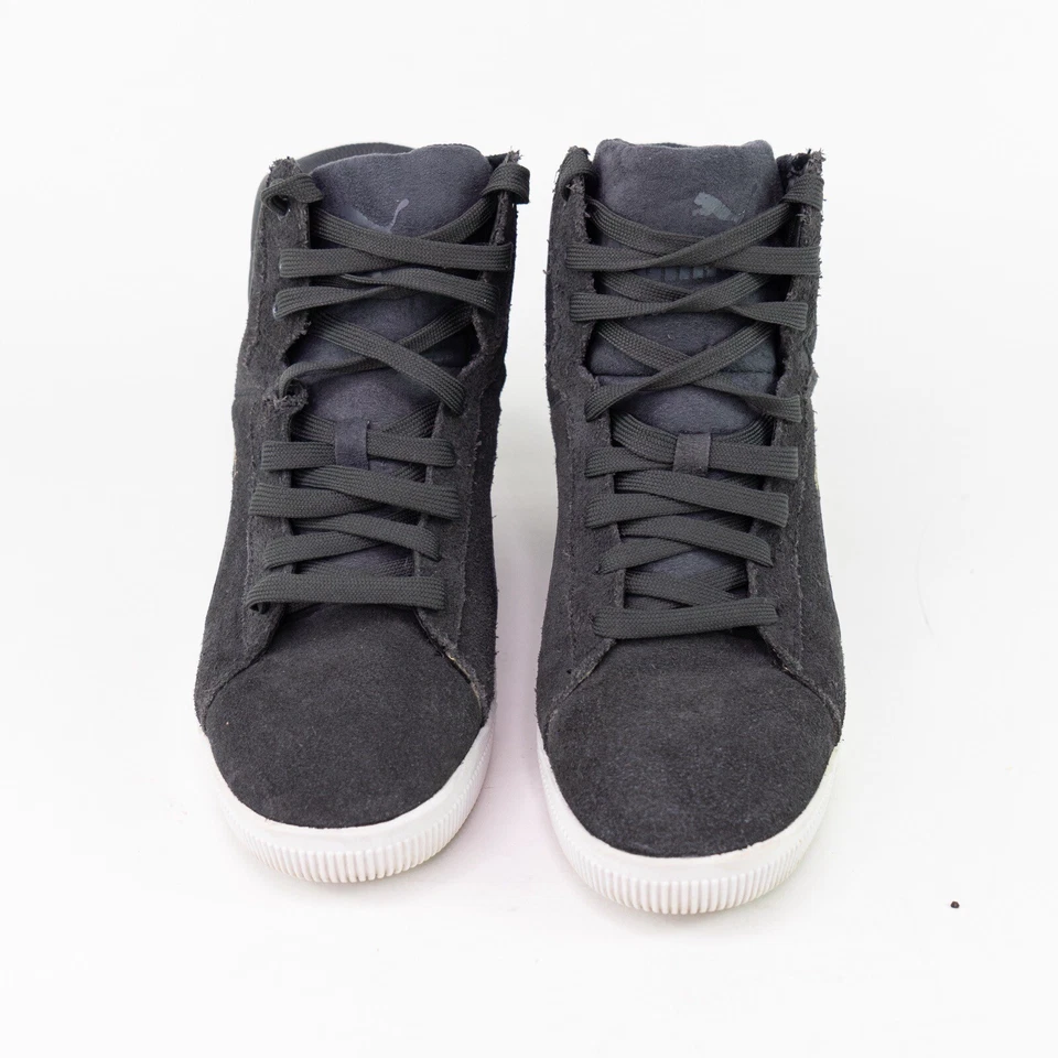 Puma Vikky Hidden Wedge Heel Sneaker Gray Grey White Womens Size US 9.5 - RARE - Image 2 of 4