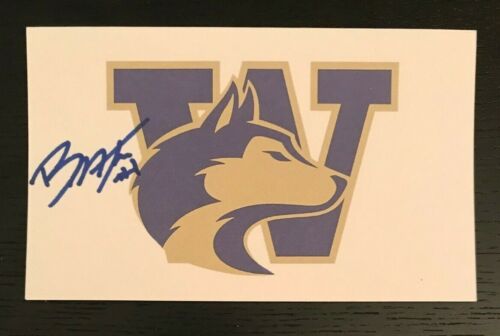 BYRON MURPHY NCAA Washington Huskies Autographed Signed Custom 3x5 Index Card - Picture 1 of 1