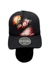 Chainsaw Man Mesh Trucker Hat Cap Snapback Bioworld Black