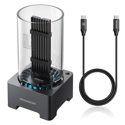 GRAUGEAR 40Gbps M.2 NVMe SSD Enclosure Docking Station, USB4 External Docking...
