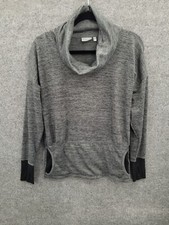 Athleta Sweatshirt Women's Small Pullover Long Sleeve Thumb Holes Cowl Neck Gray