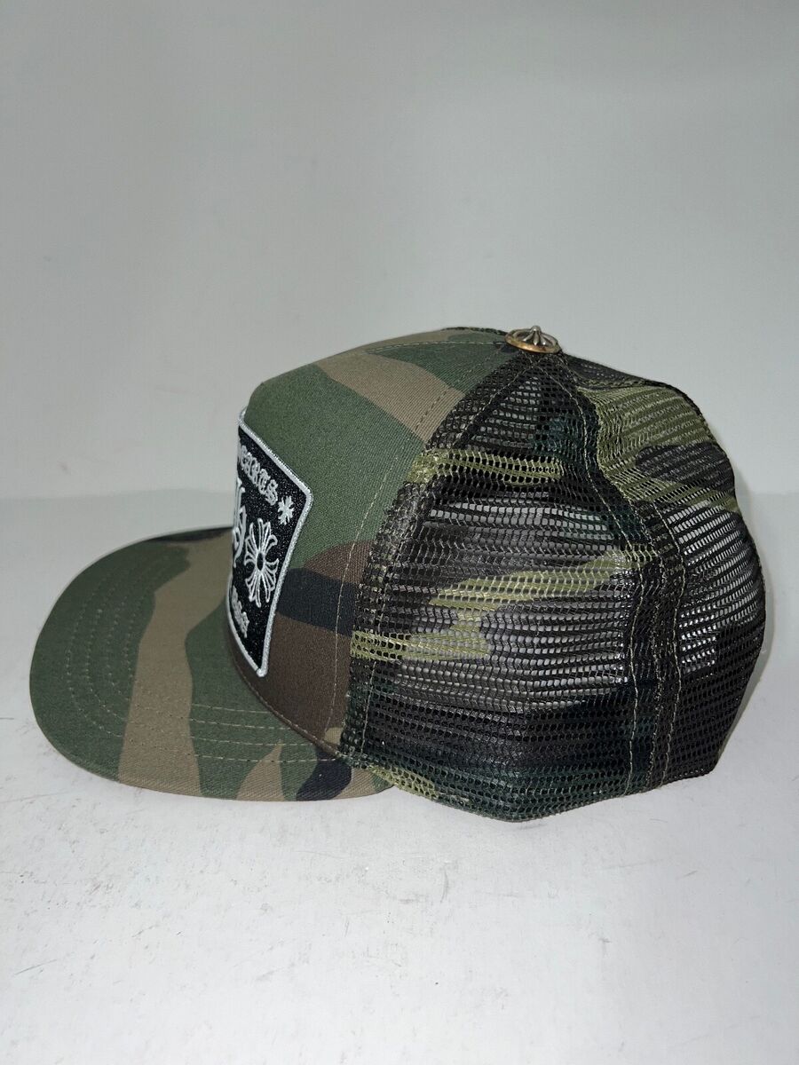 Chrome Hearts Hollywood USA Trucker Hat Black Green Camo Chrome Hearts Hollywood USA Trucker Hat Black Green Camo
