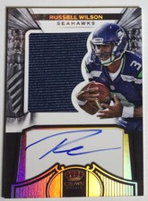 RUSSELL WILSON 2012 CROWN ROYALE ROOKIE PATCH AUTO /99 HOLO GOLD PRIME TRUE RPA