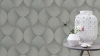 Vliestapete Rasch 3D-Effekt Grafik Art Deco Silber Metallic 608212 (4,30€/1Qm)