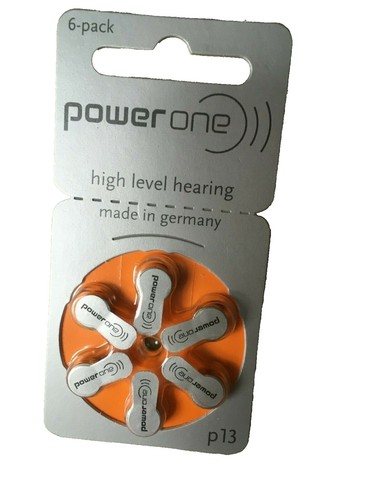 30x Power One Evolution 312 Hörgerätebatterien – Inkl. Aufbewahrungsbox, 1,45V, 5x6er Blister