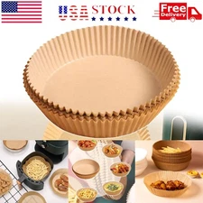 100 PCS Air Fryer Liners Disposable Paper Liner for Baking Roasting Microwave