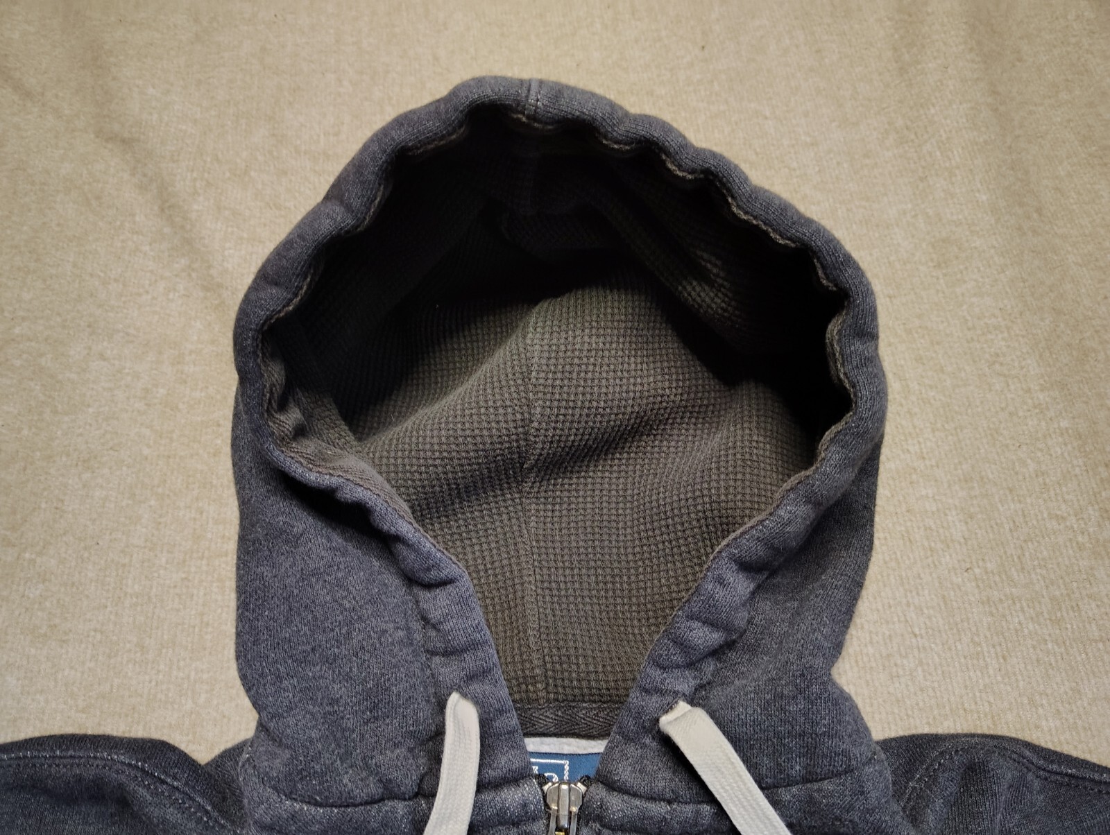 Polo Ralph Lauren felpa con cappuccio uomo grande L grigia full zip felpa foderata in pile pony