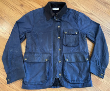 Taylor Stitch The Rover Jacket Waxed Canvas Blue Size Small Worn Sold As Is RARE