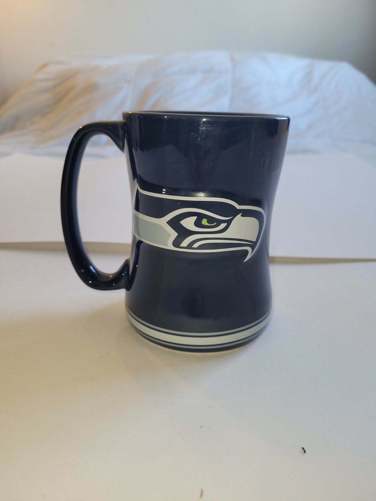NFL Football Boelter Brands 3D SEATTLE SEAHAWKS 14 oz Coffee Mug Navy ...
