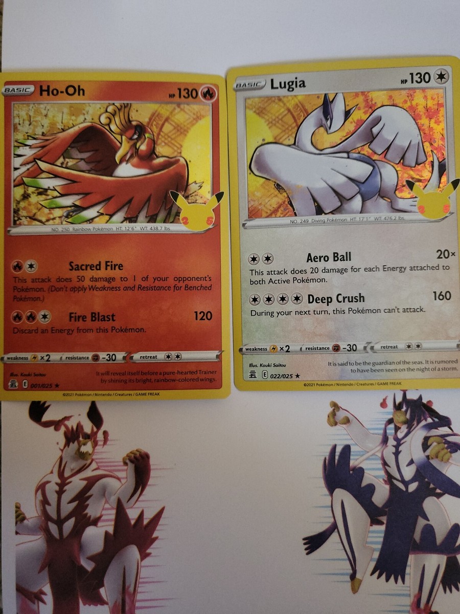 Ho-Oh Lugia 25th Anniversary Cards 001/025 022/025 | eBay