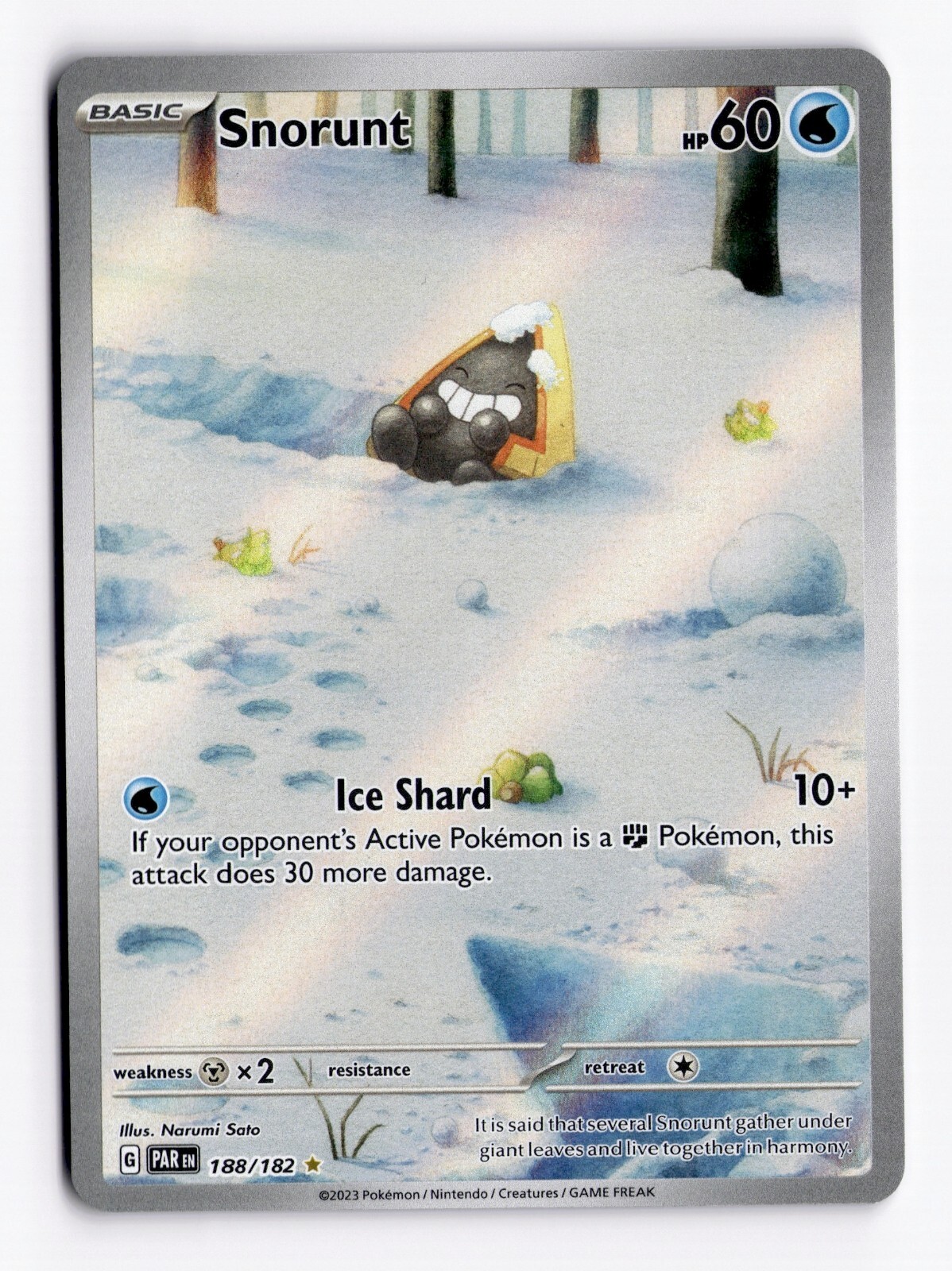 Snorunt 188/182 Illustration Rare Holo - Paradox Rift Pokemon Card - NM/M