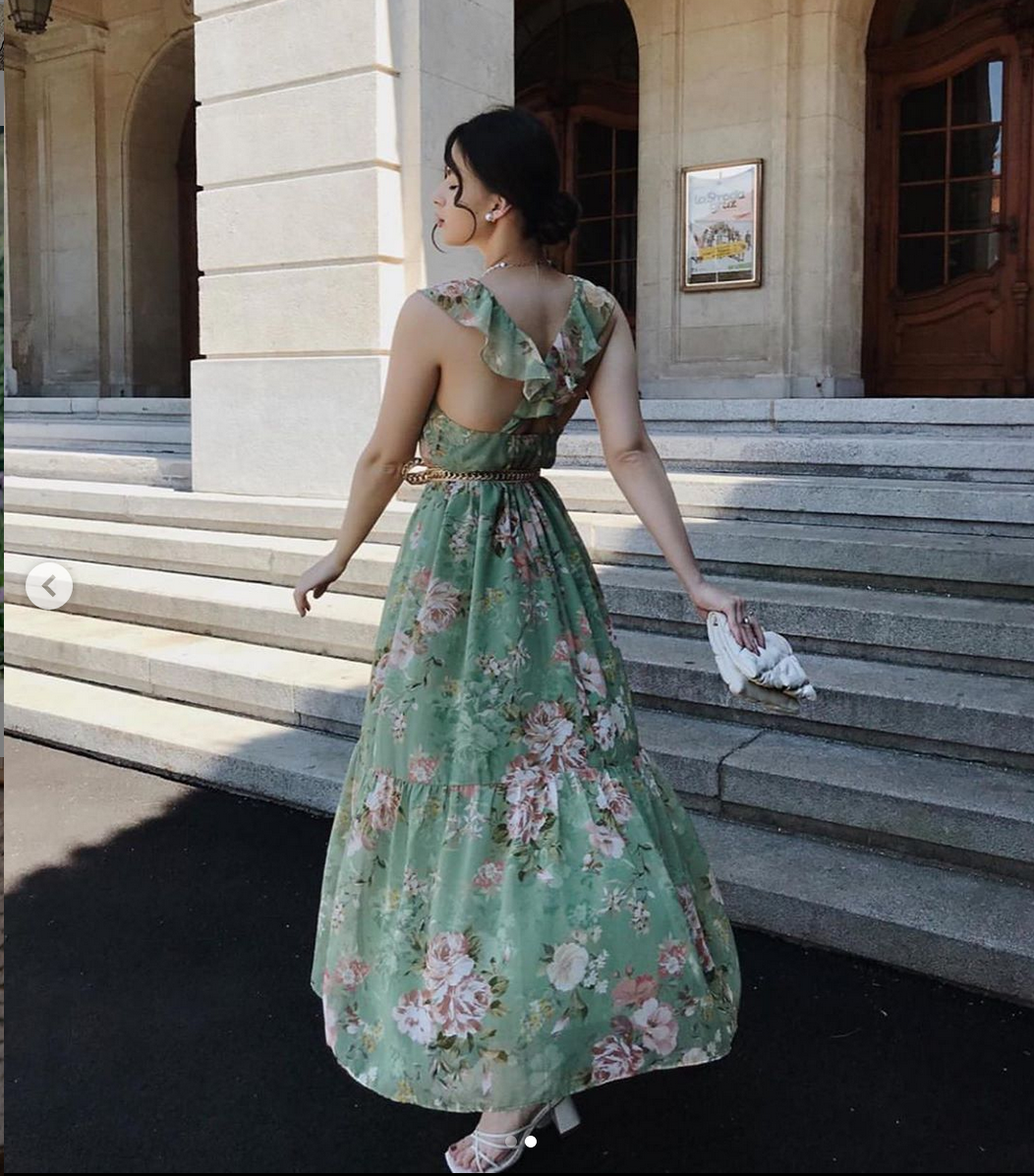 ZARA NEW MIDI RUFFLED FLORAL PRINTED DRESS GREEN XS-L 7893/180 | eBay ZARA NEW MIDI RUFFLED FLORAL PRINTED DRESS GREEN XS-L 7893/180 | eBay