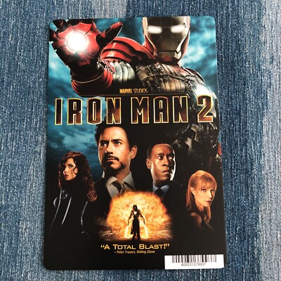 Iron Man 2 BLOCKBUSTER DVD BACKER CARD ONLY 5.5''X8''