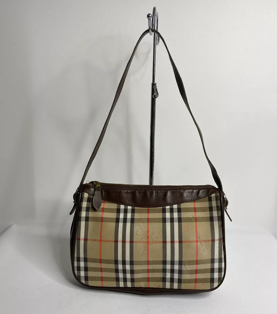 Burberry check-print Compact Messenger Bag - Brown