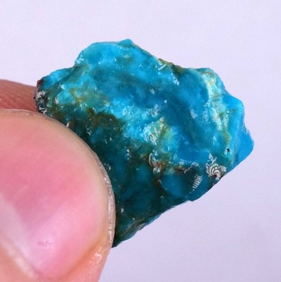 13 Karat GEM SILICA CHRYSOCOLLA Chalcedon Peru Neufund Rau Himmelblau S66