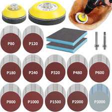 120 Dischi Abrasivi, 50 Mm, 75 Mm, Carta Vetrata in Velcro, Inserto Abrasivo per