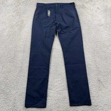 J Crew Tech Pants Mens Navy 31x32 Stretch Performance Chino Classic Golf Preppy