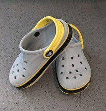 Crocs Kids Bayaband Clog Slip On Comfort Water Shoes Construction Yellow Size C9